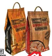 Living Out 4Kg Hardwood Briquettes/Lumpwood Charcoal-Each
