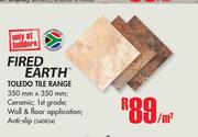 Fired Earth Toledo Tile Range-Per Sqm