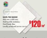 Ceramic Industries Ravel Tile Range-Per Sqm