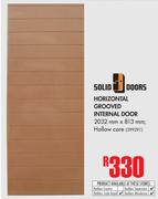Solid Doors Horizontal Grooved Internal Door
