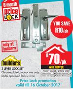 Builders 3 Lever Lock Set-Per Pack
