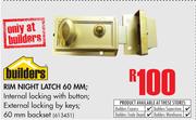 Builders RIM Night Latch 60mm
