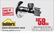 Builders Angle Regulating Valve Chrome Plated