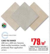 Ceramic Industries Caro Tile Range-Per Sqm