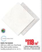 Ceramic Industries Ravel Tile Range-Per Sqm