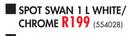 Eurolux Spot Swan 1 L White/Chrome