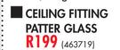 Bright Star Ceiling Fitting Patter Glass