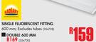 Radiant 600mm Single Fluorescent Fitting Excluding Tubes-Each 