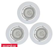 Eurolux 3 Pack Downlighter Aluminium Non Tilt Rim-Per Pack