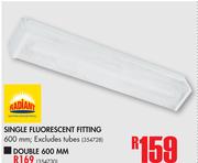 Radiant 1200mm Single Fluorescent Fitting Excluding Tubes-Each 