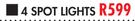 Bright Star GU10 4 Spotlight