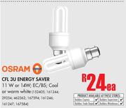 Osram CFL 3U Energy Saver-Each