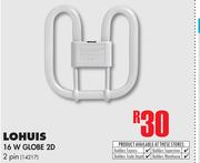 Lohuis 16W Globe 2D 2 Pin