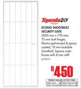 Xpanda Econo Shootbolt Security Gate