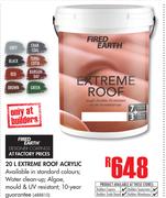 Fired Earth Extreme Roof Acrylic-20Ltr