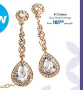 Claire's Oval Drop Earrings-Per Pair