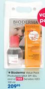 Bioderma Value Pack Photoderm Max SPF 50+ Free Sensibio H2O-100ml
