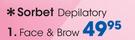 Sorbet Depilatory Face & Brow