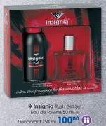Insignia Rush Gift Set: Eau De Toilette-50ml & Deodorant-150ml
