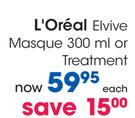 L'Oreal Elvive Masque-300ml Or Treatment-Each