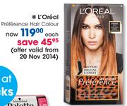L'Oreal Preference Hair Colour-Each
