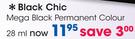 Black Chic Mega Black Permanent Colour-28ml