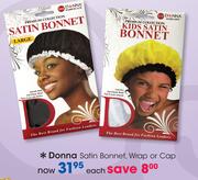 Donna Satin Bonnet, Wrap Or Cap Each