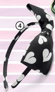 Clicks Heart Print Alice Band