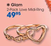 Glam 2-Pack Love Midi-Ring