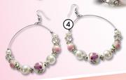 Clicks Hoop Beaded Earrings