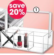 Clicks Acrylic Department Make-Up 4-Division Holder
