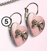 Clicks Bow Heart Clip Earrings