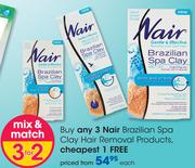 Nair Brazilian Spa Clay Hair Removal Products-Each