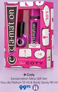 Coty Exclamation Minx Gift Set: Eau De Parfum-15ml & Body Spray-90ml