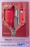 Revlon Tantalize Gift Set: Eau De Toilette-17ml, Body Spray-90ml & Body Lotion-250ml