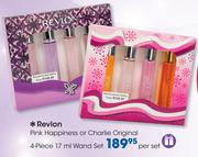 Revlon Pink Happiness Or Charlie Original 4 Piece 17ml Wand Set-Per Set