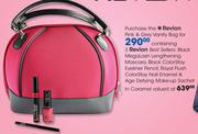Revlon Pink & Grey Vanity Bag
