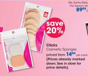 Clicks Cosmetic Sponges-Per Pack