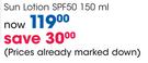 Boots Solei Sun Lotion SPF50-150ml