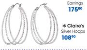 Claire's Silver Hoops