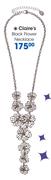 Claire's Black Flower Necklace