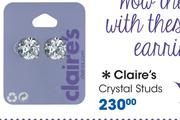 Claire's Crystal Studs