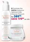 Avene Hydrance Optimal And Milk Cleanser Products