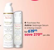 Avene Serenage Serum And Unifying Cream