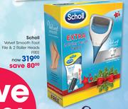 Scholl Velvet Smooth Foot File And 2 Roller Free