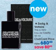 Zadig And Voltaire This Is Him Eau De Toilette-50ml