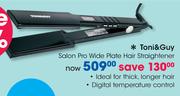 Toni And Guy Salon Pro Wide Plate Hair Straightener