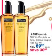 Tresemme Oil Elixir Droplets For All Or Colour Treated Hair-100ml Each