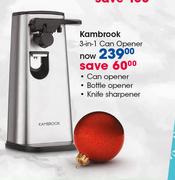 Kambrook 3-In-1 Can Opener