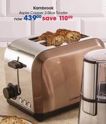 Kambrook Aspire Copper 2-Slice Toaster